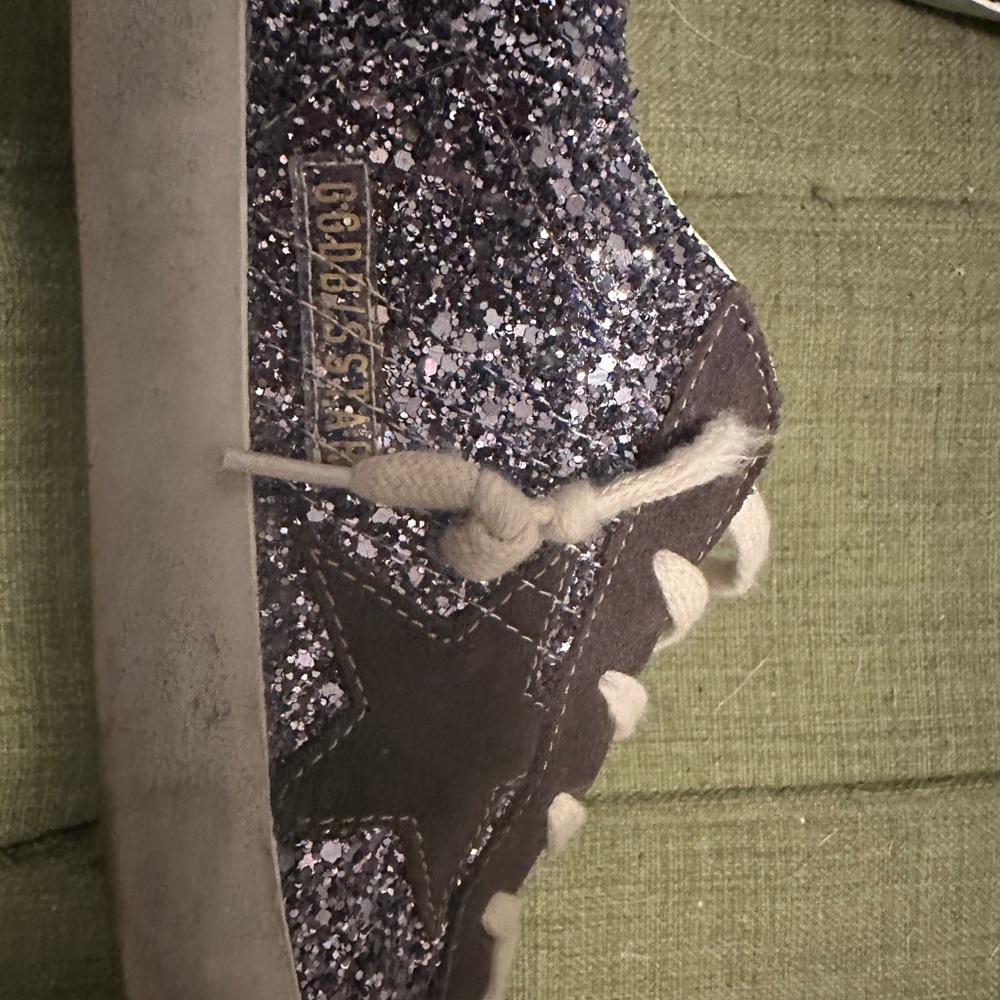 Purple glitter golden goose sneakers. Size 38. - Picture 5 of 10